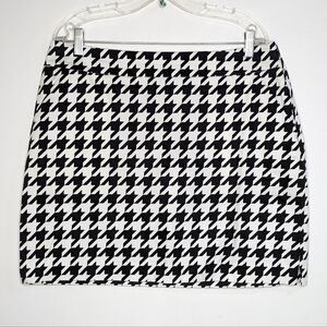 NWOT Loudmouth Black White Hounds Tooth Athletic Golf Skort 14